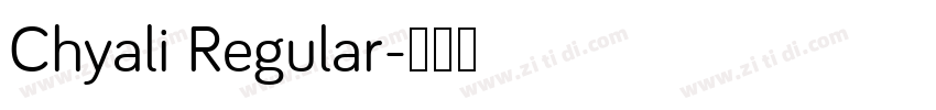 Chyali Regular字体转换
